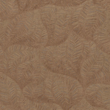Brown non-woven wallpaper, leaves 221142, Rivi?ra Maison 3, BN Walls