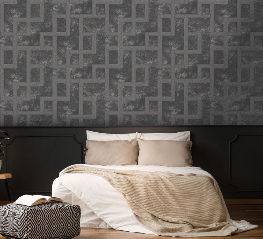 Luxury non-woven wallpaper, geometric shapes 115726, Opulence, Graham & Brown