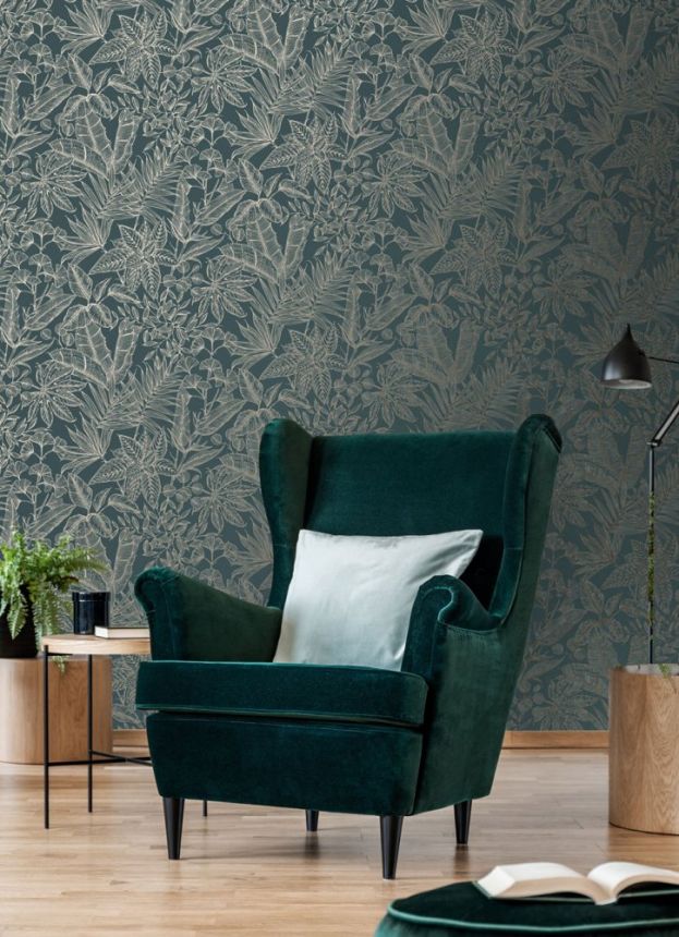 Luxury non-woven wallpaper leaves 115721, Opulence, Graham & Brown