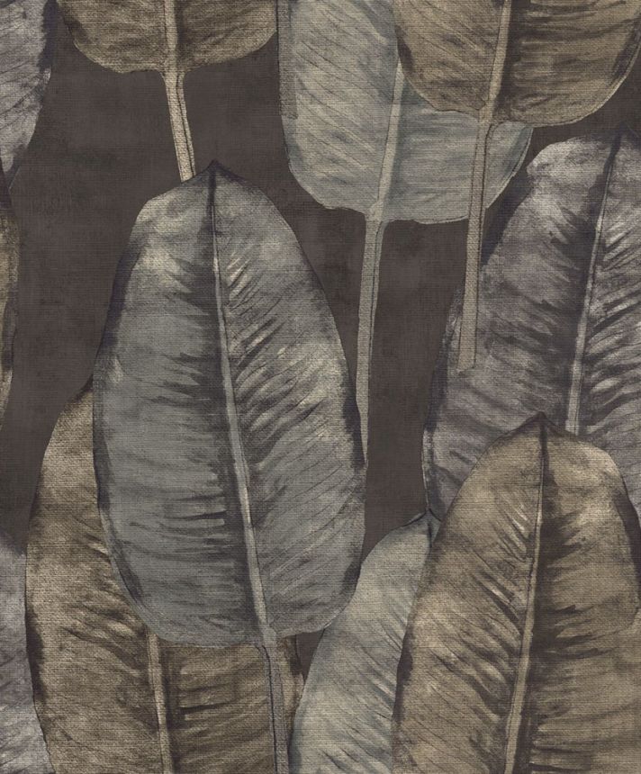 Textured non-woven wallpaper, leaves TA25084 Tahiti, Decoprint