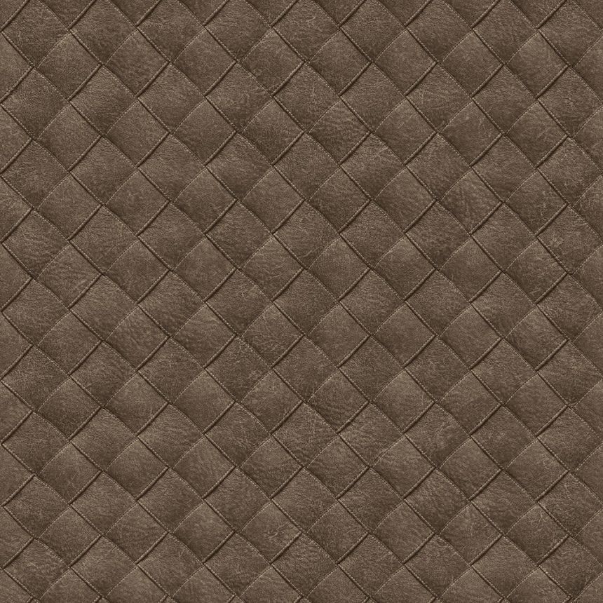Non-woven brown wallpaper, leather imitation TA25072 Tahiti, Decoprint