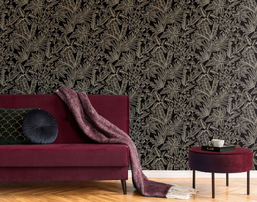Luxury non-woven wallpaper leaves 115718, Opulence, Graham & Brown