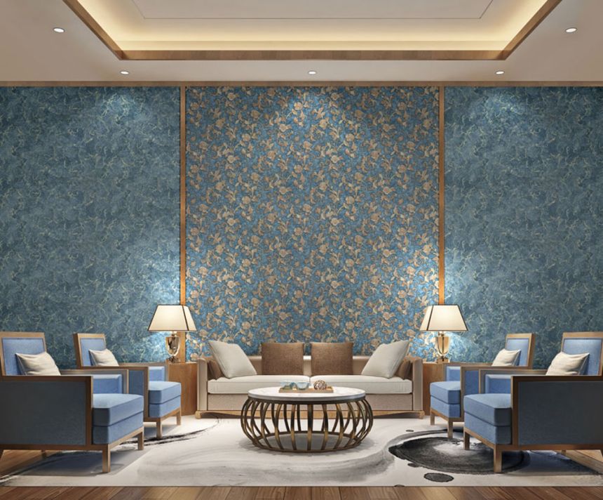 Luxury gray-blue wallpaper, stucco M31941, Magnifica Murella, Zambaiti Parati
