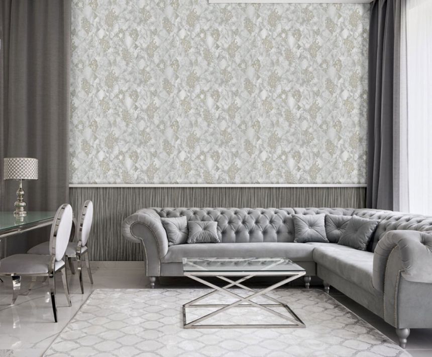 Luxury gray wallpaper with metallic ornaments M31927, Magnifica Murella, Zambaiti Parati