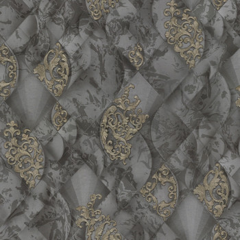 Luxury gray-black wallpaper with ornaments M31926, Magnifica Murella, Zambaiti Parati