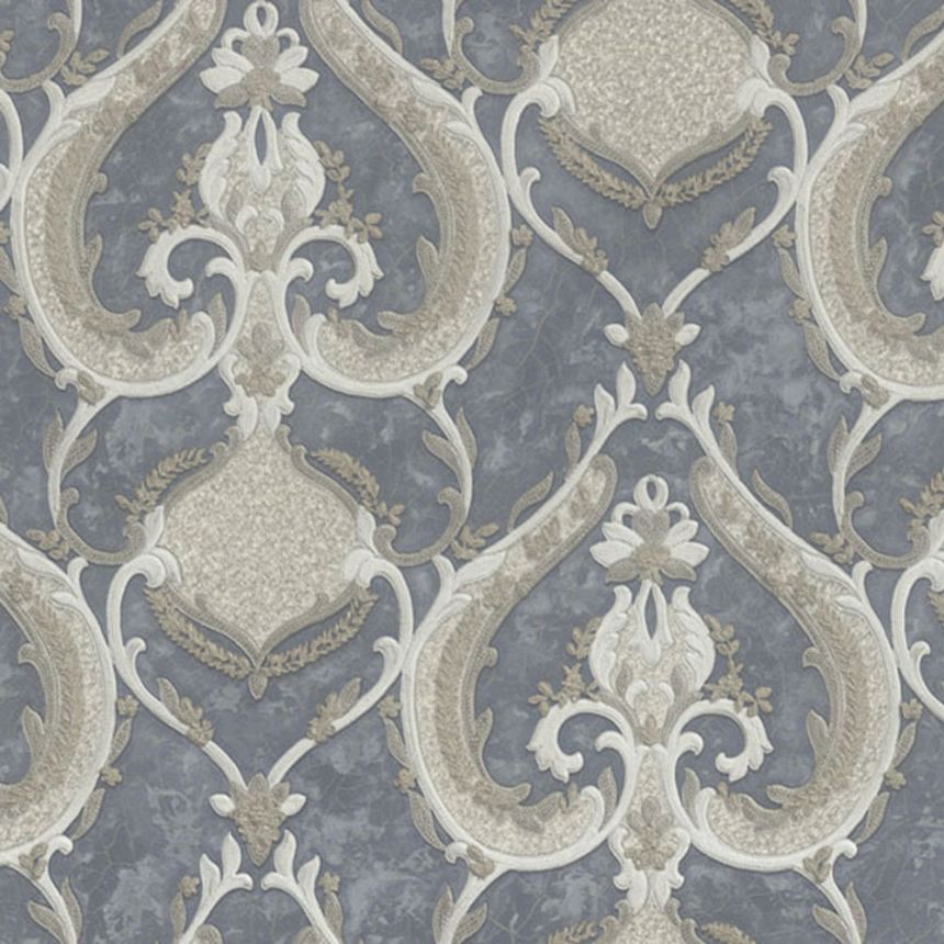 Luxury gray-silver baroque wallpaper M31910, Magnifica Murella, Zambaiti Parati