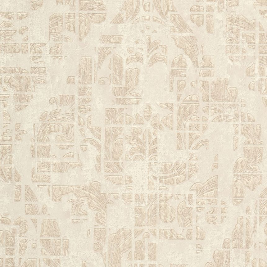 Beige non-woven baroque wallpaper 28706, Kaleido, Limonta