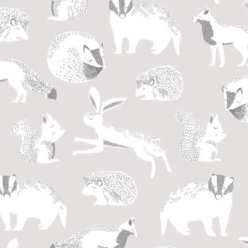 Children's non-woven wallpaper Forest animals, 399060, Mini Me, Eijffinger