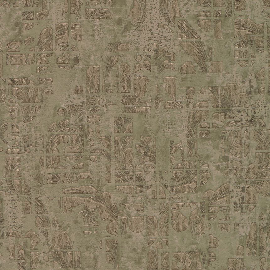 Brown non-woven baroque wallpaper 28708, Kaleido, Limonta