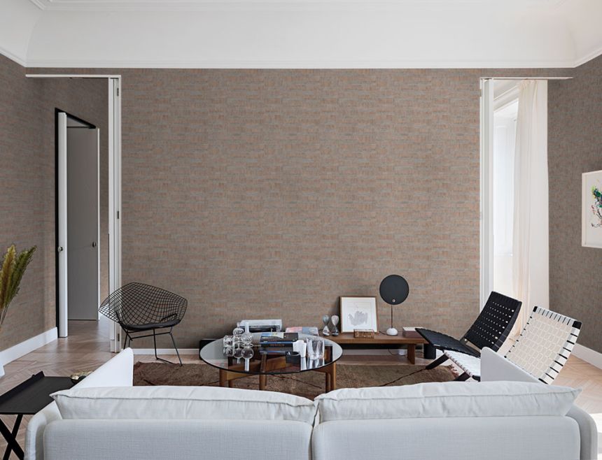 Luxury geometric wallpaper gray-brown 64607, Materea, Limonta