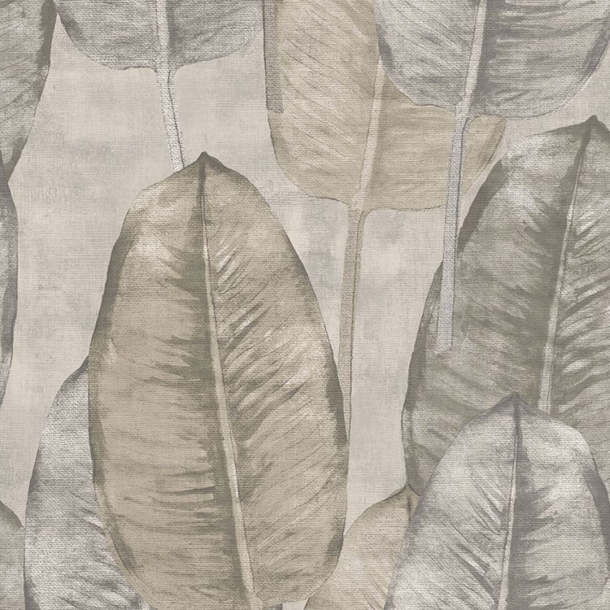 Textured non-woven wallpaper, leaves TA25080 Tahiti, Decoprint