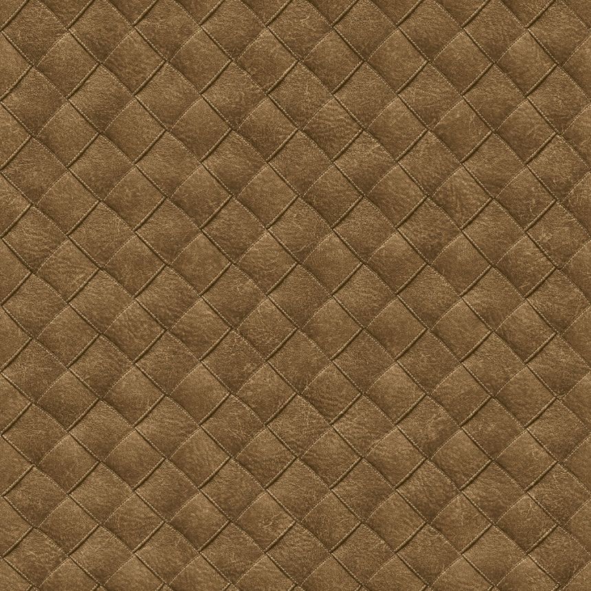 Non-woven brown wallpaper, leather imitationTA25073 Tahiti, Decoprint