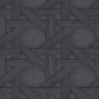 Dark blue non-woven wood effect wallpaper 221104, Rivi?ra Maison 3, BN Walls