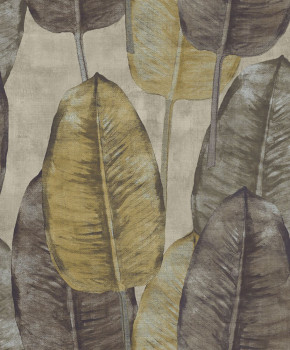 Textured non-woven wallpaper, leaves  TA25082 Tahiti, Decoprint