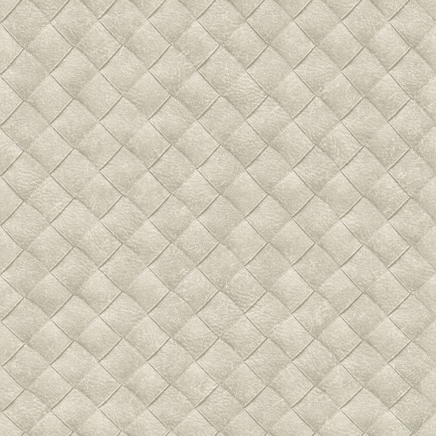 Non-woven beige wallpaper, leather imitation TA25070 Tahiti, Decoprint