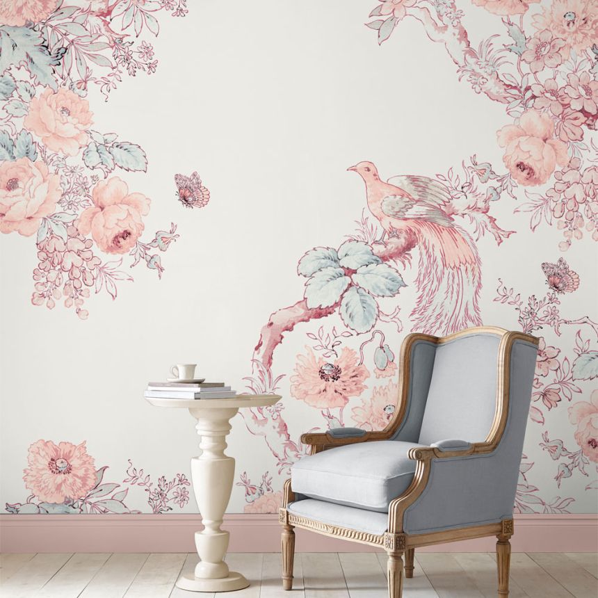 Non-woven wall mural leaves 115279, Laura Ashley 2, Graham & Brown