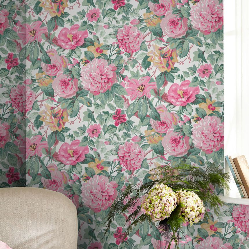 Non-woven wallpaper flowers 115263, Laura Ashley 2, Graham & Brown