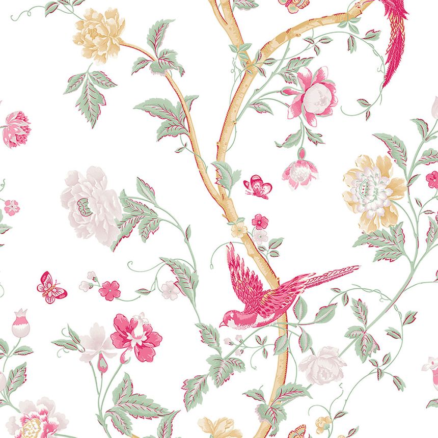 Non-woven wallpaper with flowers 115254, Laura Ashley 2, Graham & Brown