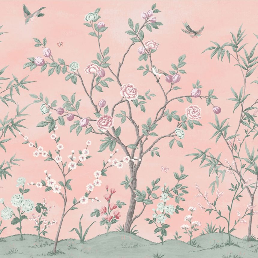 Non-woven flowers wall mural 113411, Laura Ashley, Graham & Brown