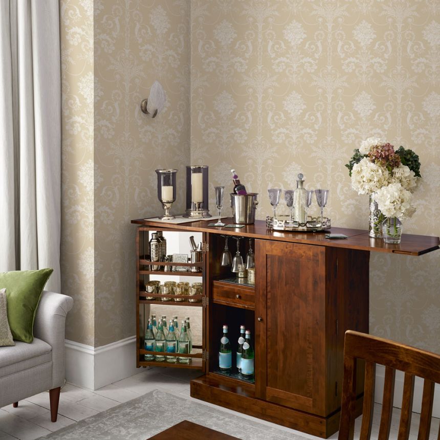 Non-woven wallpaper with floral ornaments 113384, Laura Ashley, Graham & Brown