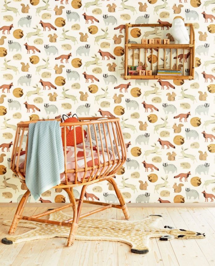 Children's non-woven wallpaper Forest animals, 399050, Mini Me, Eijffinger