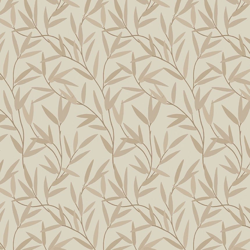 Non-woven wallpaper with brown bamboo twigs 113365, Laura Ashley, Graham & Brown
