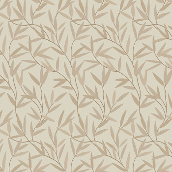 Non-woven wallpaper with brown bamboo twigs 113365, Laura Ashley, Graham & Brown