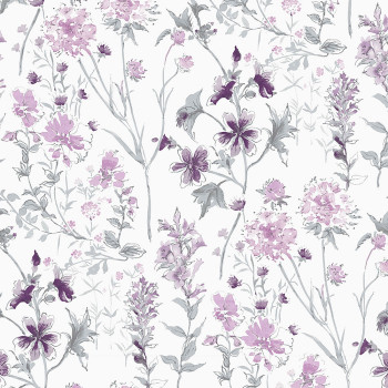 Non-woven wallpaper meadow flowers 113362, Laura Ashley, Graham & Brown