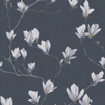 Non-woven wallpaper with magnolia flowers 113355, Laura Ashley, Graham & Brown