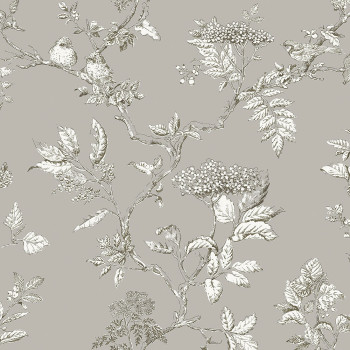 Non-woven wallpaper with rowanberries 113347, Laura Ashley, Graham & Brown