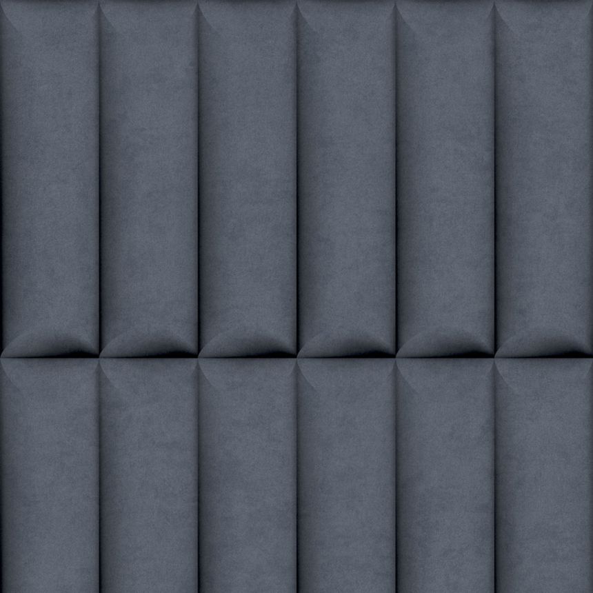 Non-woven, dark blue, geometric pattern 3D wallpaper, AF24541, Affinity, Decoprint