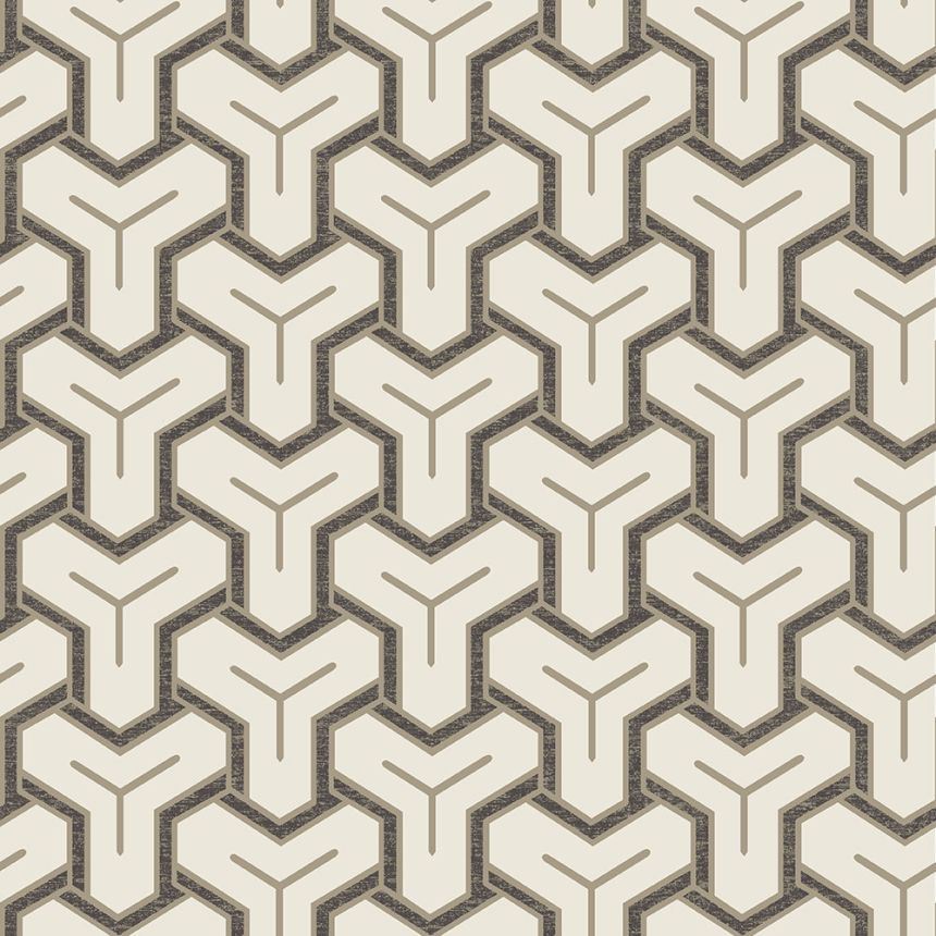 Non-woven geometric pattern wallpaper 226207, Premium Selection, Vavex