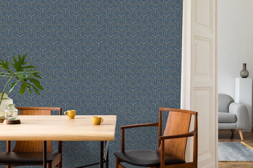 Non-woven geometric pattern wallpaper 226207, Premium Selection, Vavex