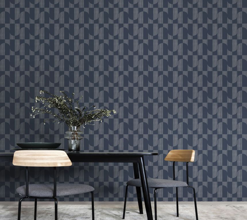Non-woven geometric pattern wallpaper A55703, Premium Selection, Vavex
