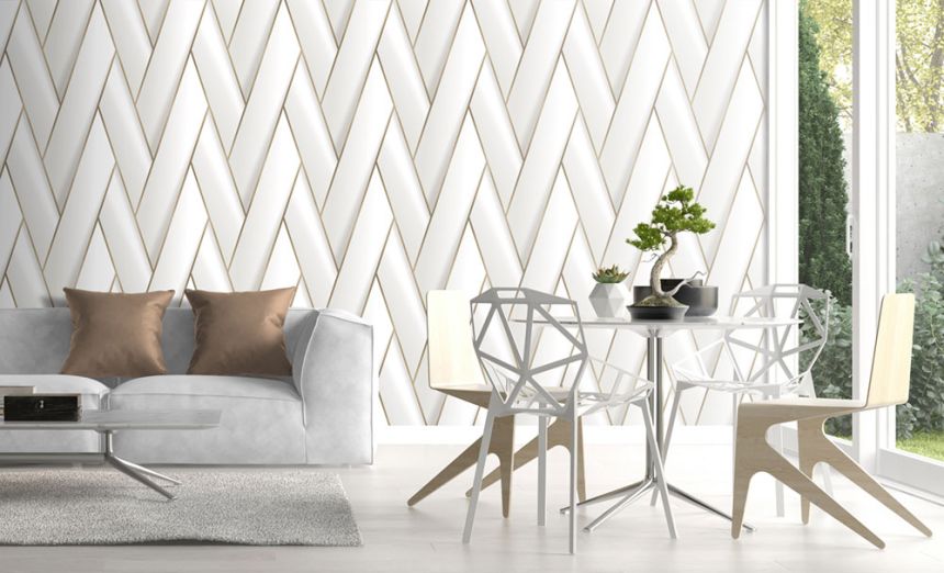 Non-woven geometric pattern wallpaper 234810, Premium Selection, Vavex
