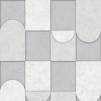 Non-woven, light gray, geometric pattern wallpaper, AF24553, Affinity, Decoprint