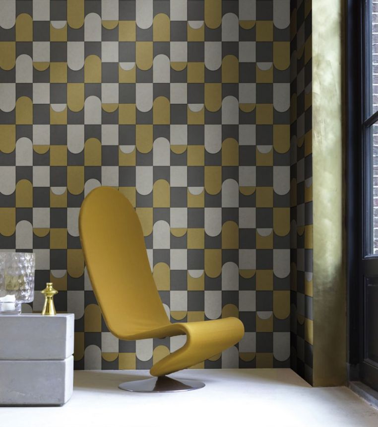 Non-woven geometric pattern wallpaper, AF24551, Affinity, Decoprint
