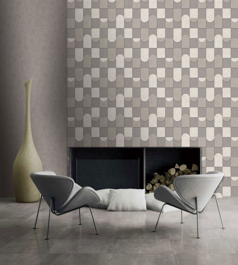 Non-woven geometric pattern wallpaper, AF24550, Affinity, Decoprint