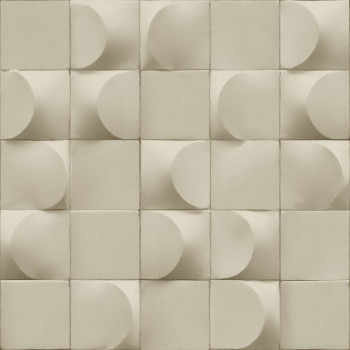 Textured, cream 3D wallpaper geometric pattern, AF24523, Affinity, Decoprint
