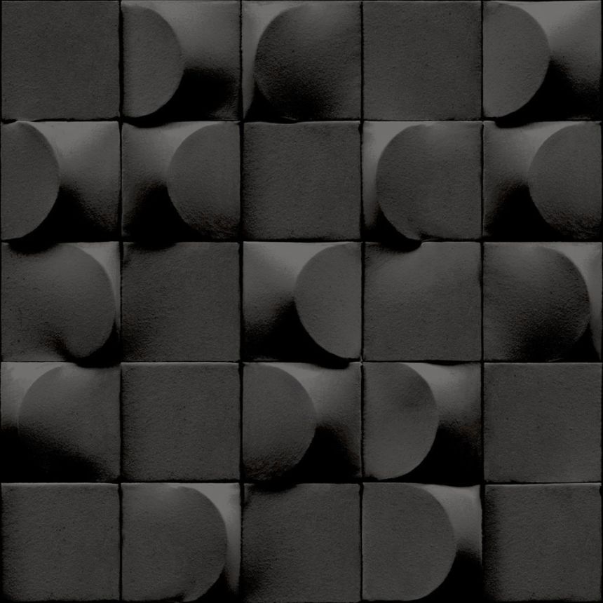 Textured, gray 3D wallpaper geometric pattern, AF24521, Affinity, Decoprint