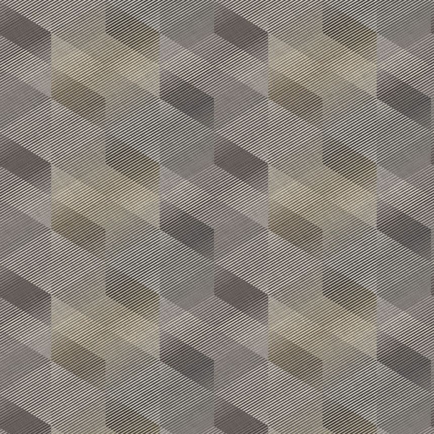 Non-woven, gray, geometric pattern wallpaper, AF24584, Affinity, Decoprint