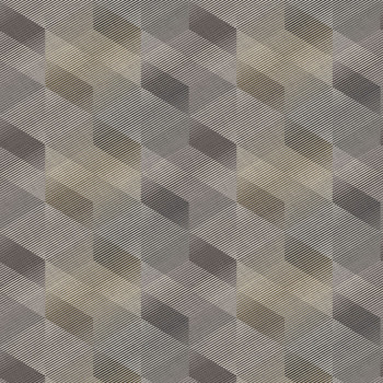 Non-woven, gray, geometric pattern wallpaper, AF24584, Affinity, Decoprint
