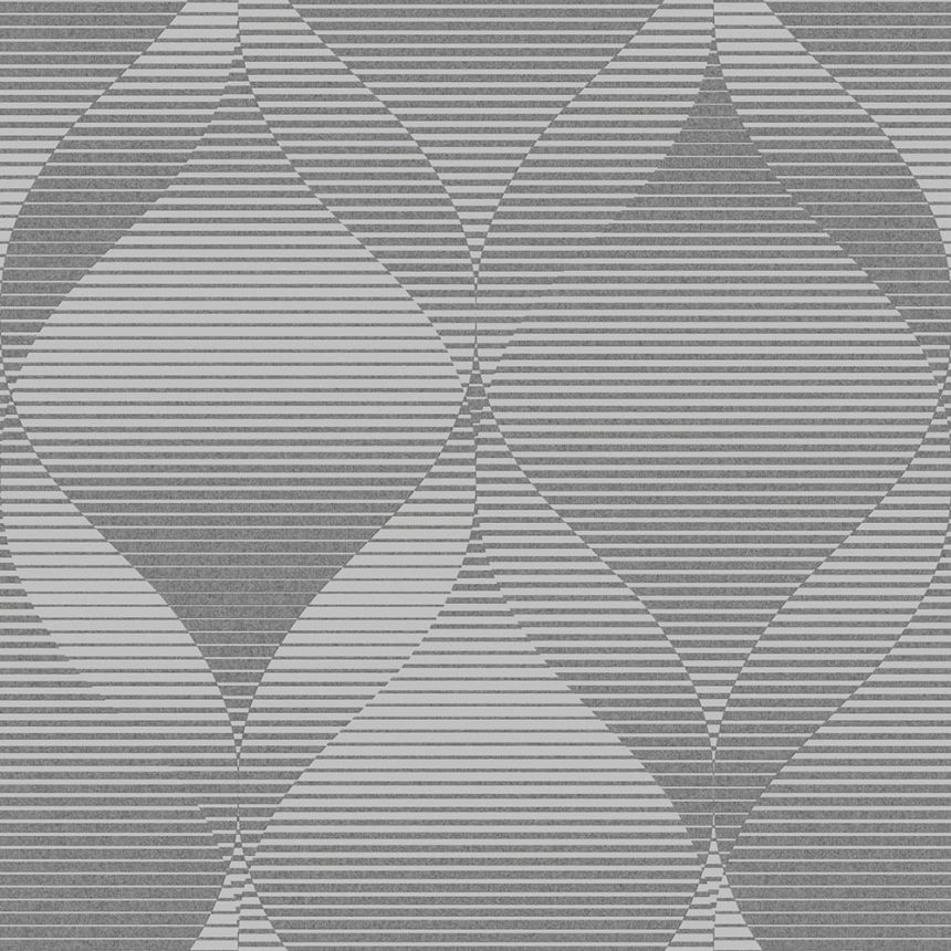 Non-woven, gray, geometric pattern wallpaper, AF24574, Affinity, Decoprint