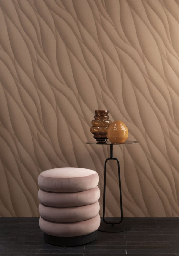 Textured non-woven wallpaper, waves, AF24530, Affinity, Decoprint