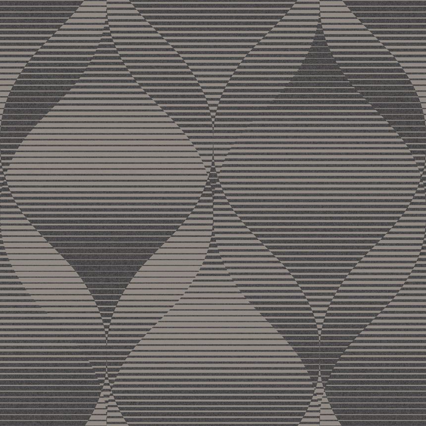 Non-woven, gray, geometric pattern wallpaper, AF24570, Affinity, Decoprint