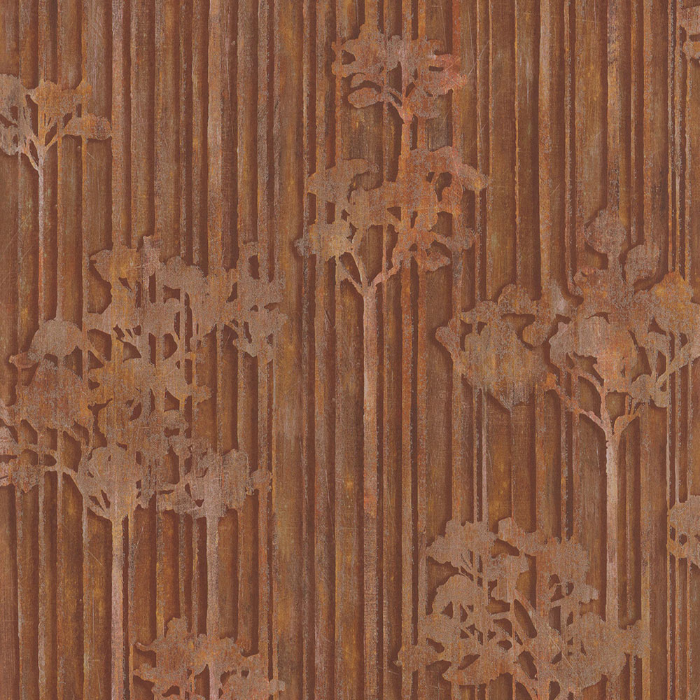 Brown non-woven wallpaper, trees, 221080, Imagine, BN Walls
