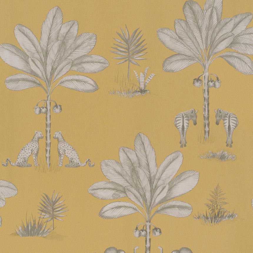 Children's wallpaper, palm trees, animals from Africa 220753, Doodleedo, BN Walls