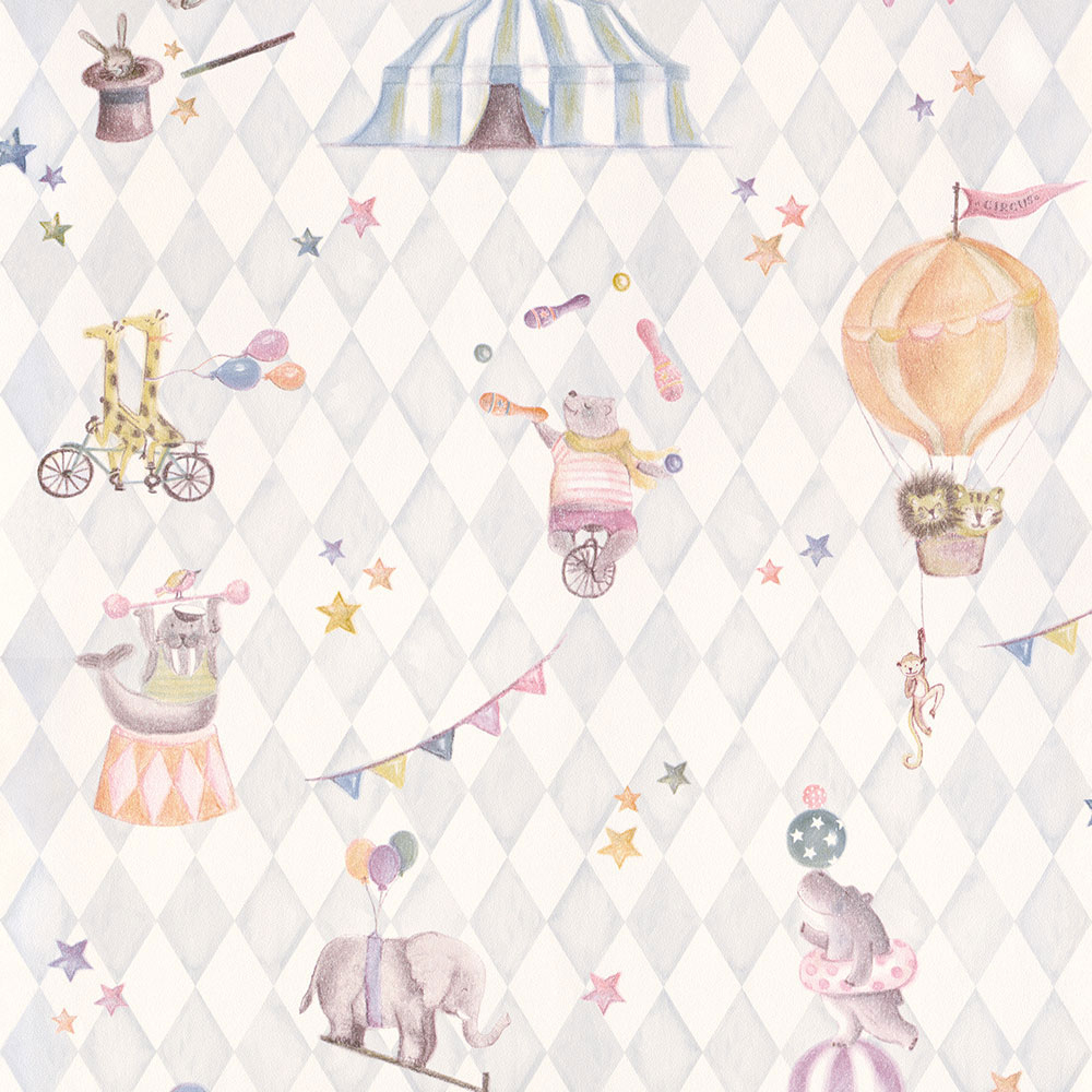Children's wallpaper, animals in the circus 220742, Doodleedo, BN Walls