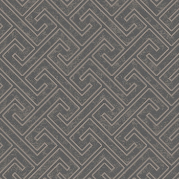 Brown geometric pattern wallpaper, M54909, Adéle, Ugépa