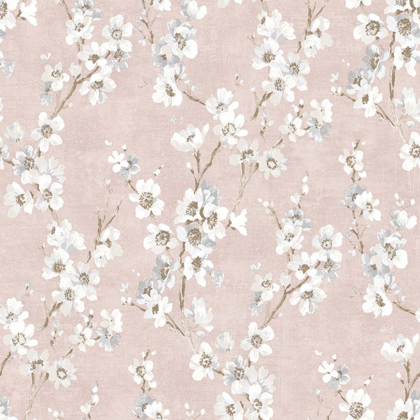 Pink non-woven wallpaper, Flowers, M52703, Adéle, Ugépa